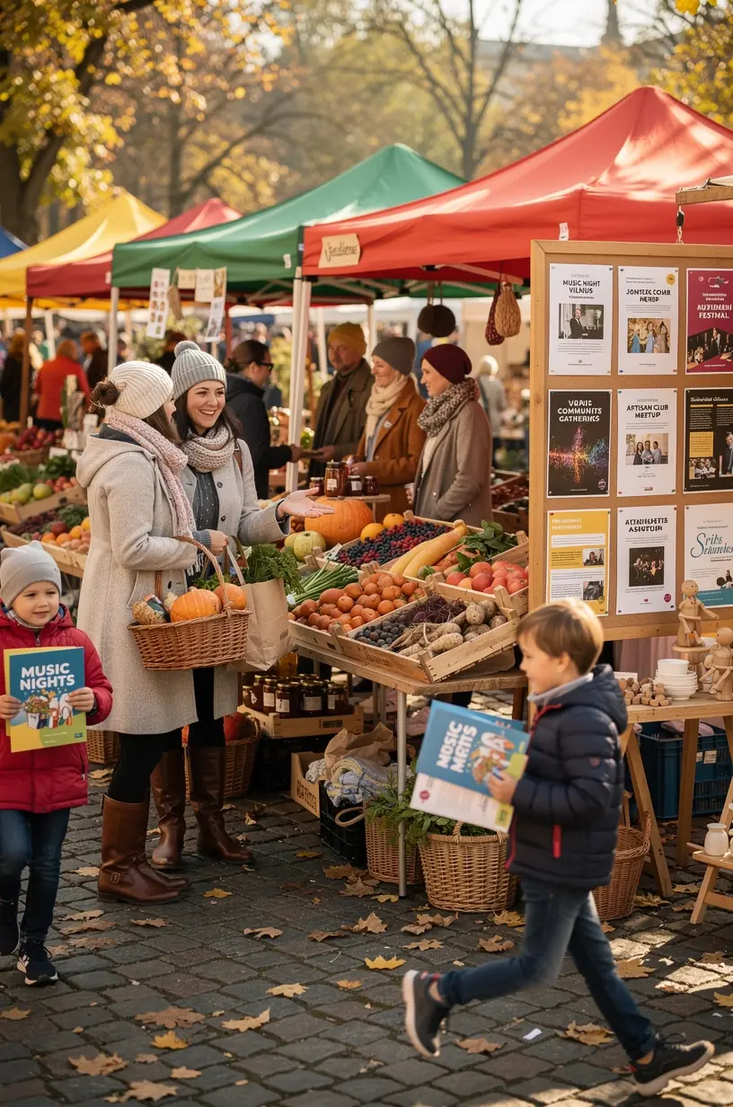 Community bulletin board showcasing local events and gatherings.